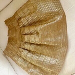Gold Mini Peplum Skirt